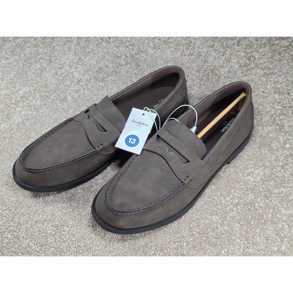 Goodfellow & Co Orson Men's Penny Loafers Dark Brown Memory Foam Size 13 NWT